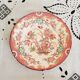 Porcelain dessert plate, Minton Decor 216, pink, Sarreguemines