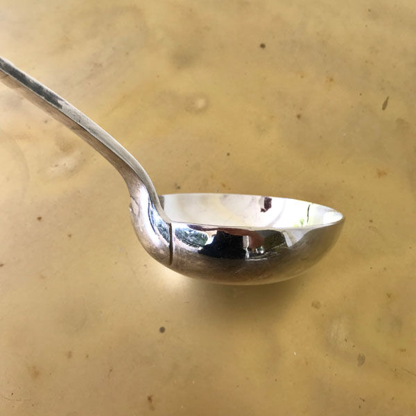 Silver metal ladle Christofle