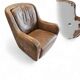 2 x Natuzzi lounge chairs / leather / 1980s