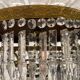 Vintage Bronze Crystal Light Pendant 1950’s