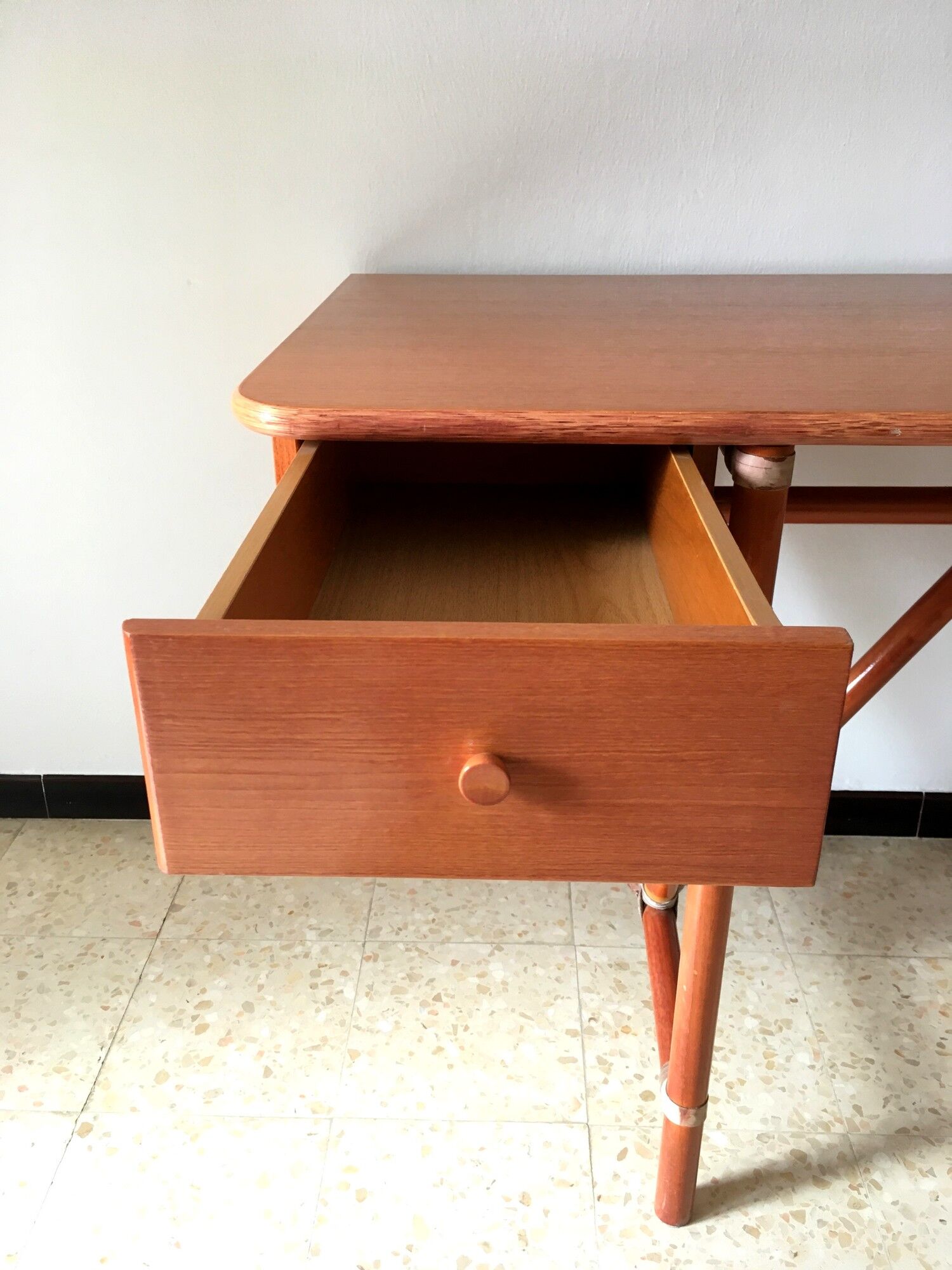 Italian office Roberti Rattan vintage 80s