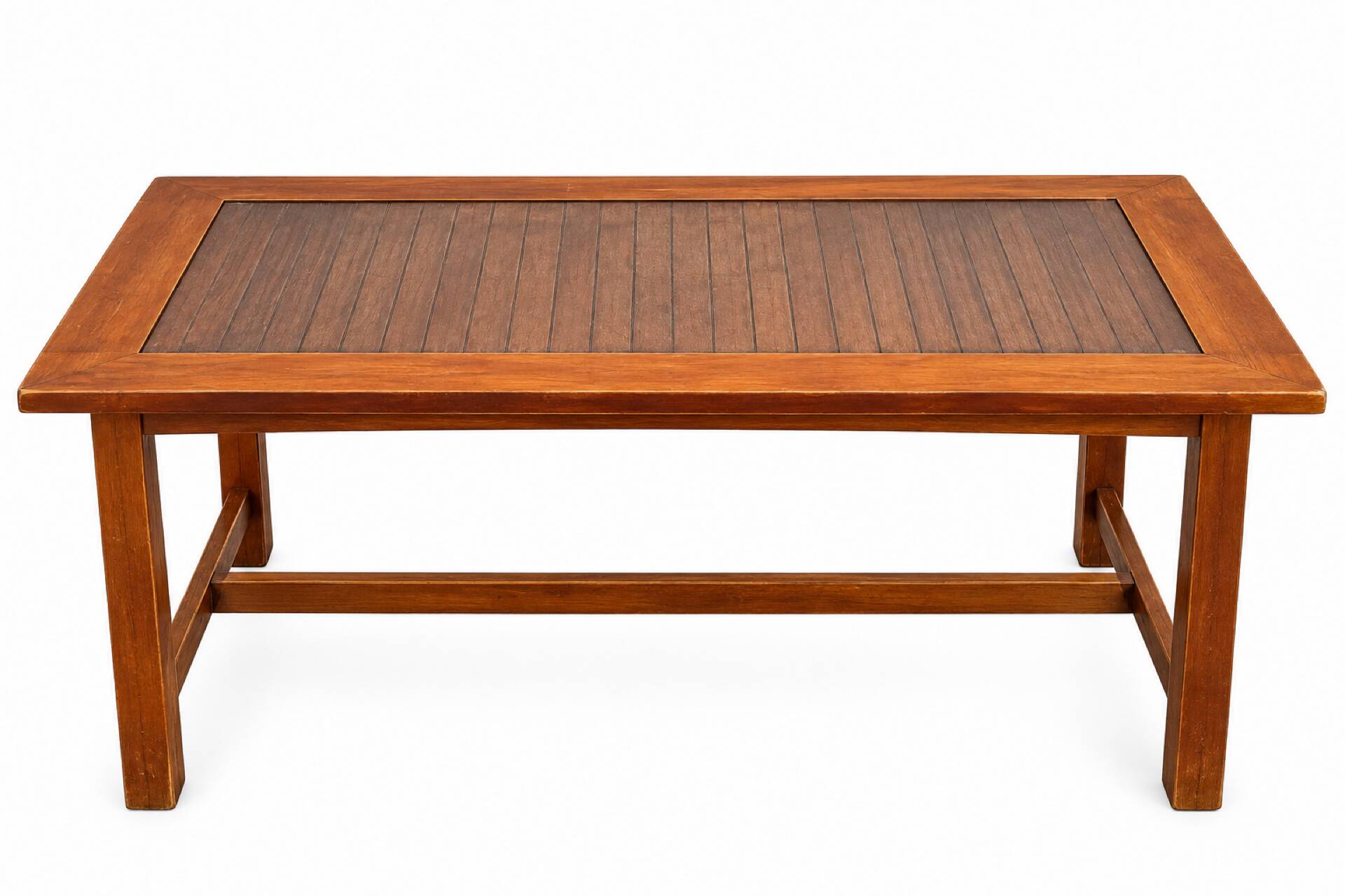 Table exotique Thaïlande en verre et bois massif 