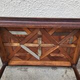 Rectangular table in chene parquet top of the xix th century