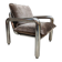 HKliving chrome armchair lounge chair 'velvet brown'