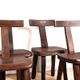 Set of 4 Scandinavian chairs in solid Elm, model T in the style of Olavi Hannin.
