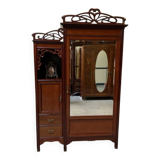 Antique Art Nouveau wardrobe, linen cupboard