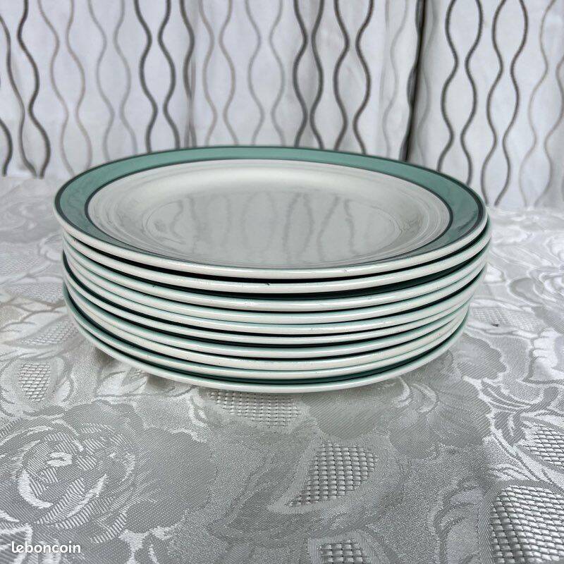 10 vintage flat plates Amanda Ceranord France
