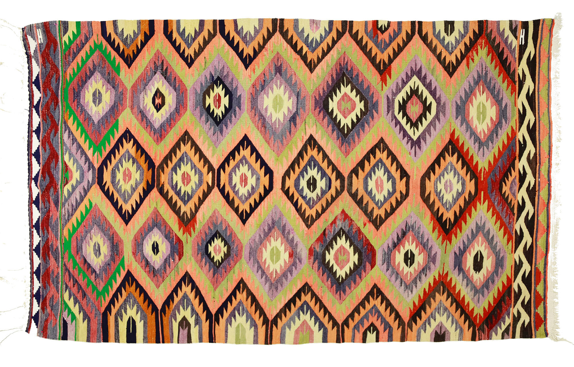 Anatolian handmade kilim rug 271 cm x 166 cm
