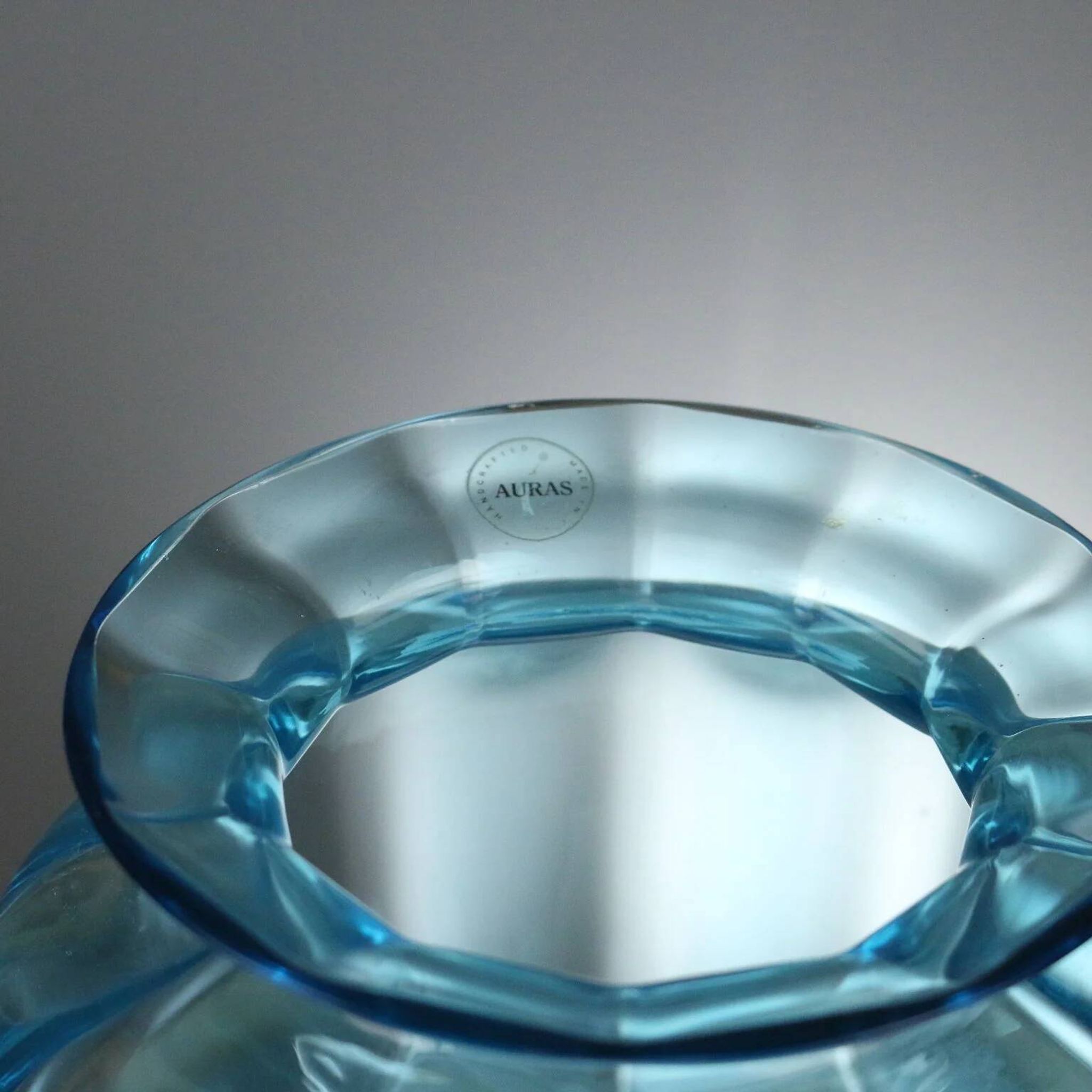 Vase vintage en verre soufflé Auras, Venise, Italie, années 1980