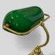 Notary and banker's lamp in green opaline