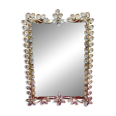 Miroir de salle de bain en métal doré