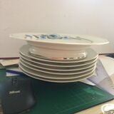 6 octagonal plates and deep dish