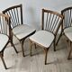 Set of 4 Baumann chairs model no. 153 – solid beech and faux leather – 1960s