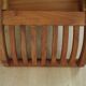 Solid Wood Curule Stool Vintage French Curved Slatted Seat Mid Century