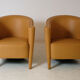 Paire de fauteuils cuir "Rich" par Antonio Citterio édition Moroso 1989