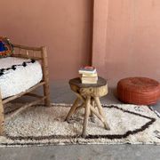 Azilal beige Berber rug - 191 x 79 cm