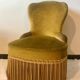 Toad armchair in gold velvet