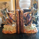 Pair of ceramic book greenhouse