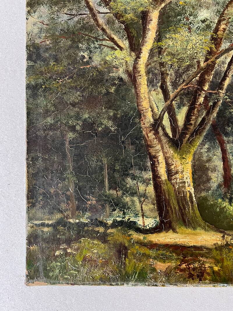 Tableau "Sous-bois", Huile sur toile