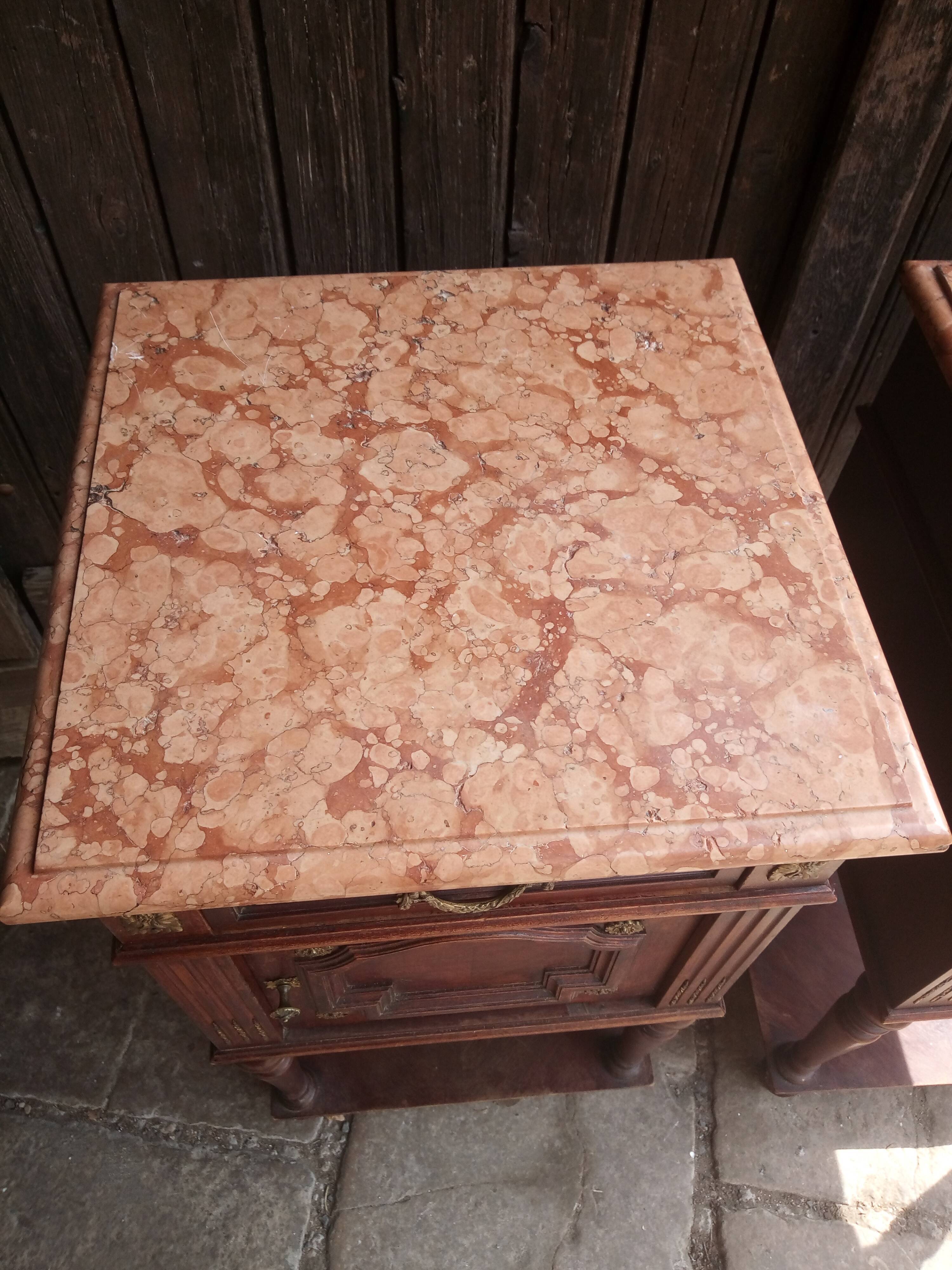 Pair of old bedsides