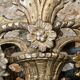 Regency period mirror with a carved and gilded wooden pediment – 18th century