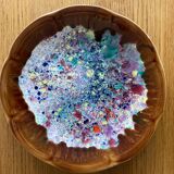 Set of 6 Morvan-signed glazed stoneware dinner plates – ceramics