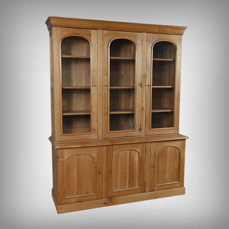 Two-body library in blonde cherry, Louis-Philippe style – 20th century