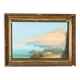 Peinture ancienne gouache avec vue sur Sorrente XIXe siècle