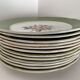 12 flat plates in flat earthenware KG Luneville bagatelle model, late 19th century
