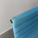 EA-124 office chair, aluminium chair, Hop Sak, turquoise blue, by Charles & Ray Eames for Vitra, Norway, 2000s. Swivel and tilt function.