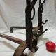 Pair of wrought iron castle channel  20th
