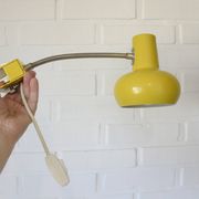 Lampe style Space Age / Lampe de bibliothèque jaune vintage / Style moderne du milieu du siècle