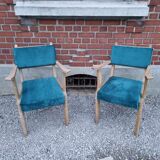 Pair of bridge armchairs