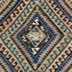 Tapis kilim ancien à losanges géométriques, Dominante bleue et tons nature