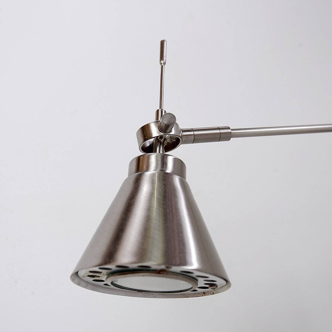 Adjustable brushed chrome desk lamps