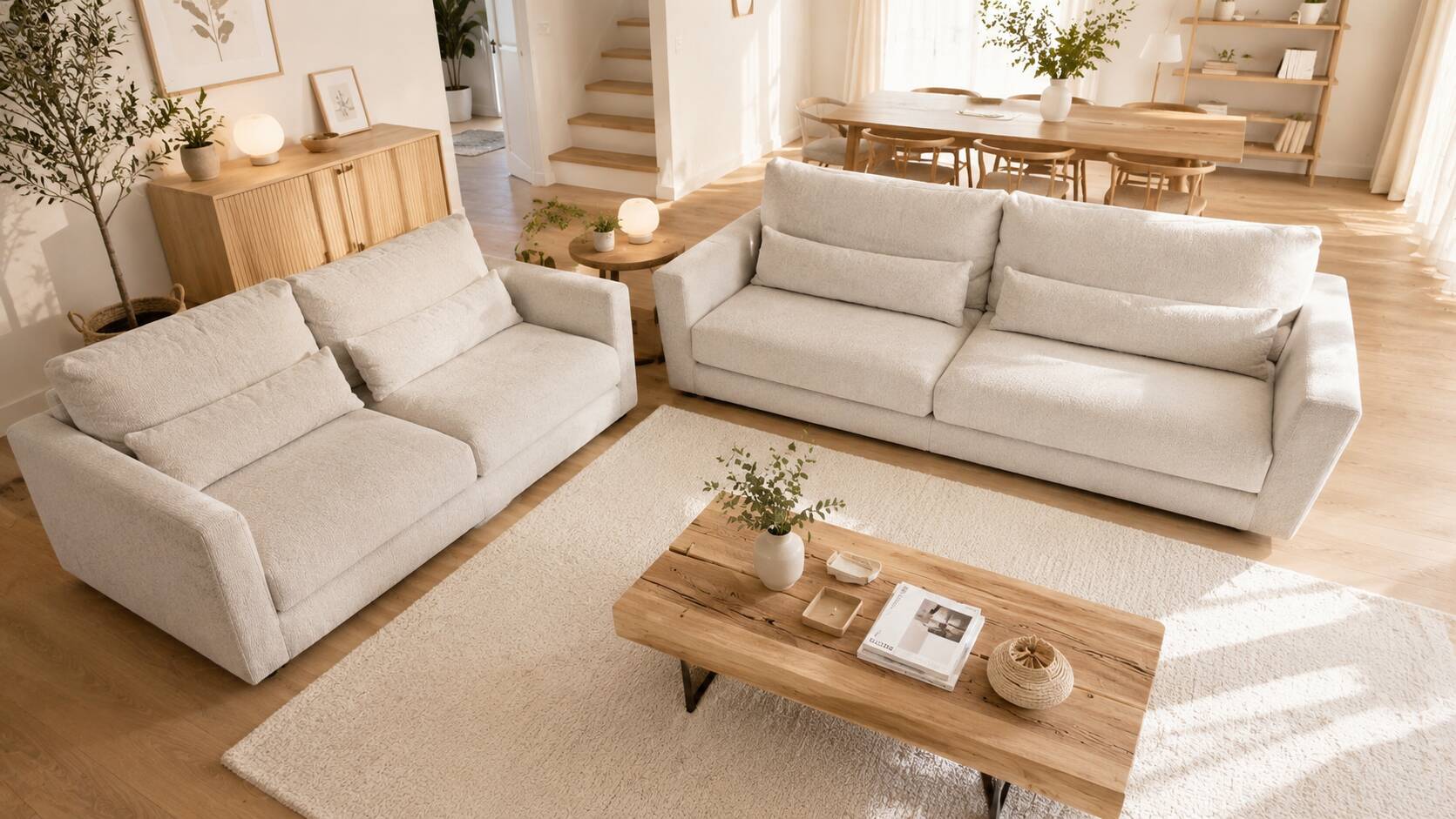 Roche Bobois "Long Beach" Sofa Set – Arianna Pearl Fabric