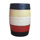 Tonneau à vin en bois peint