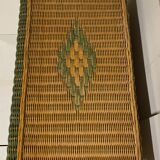 Wicker and wood chest of drawers