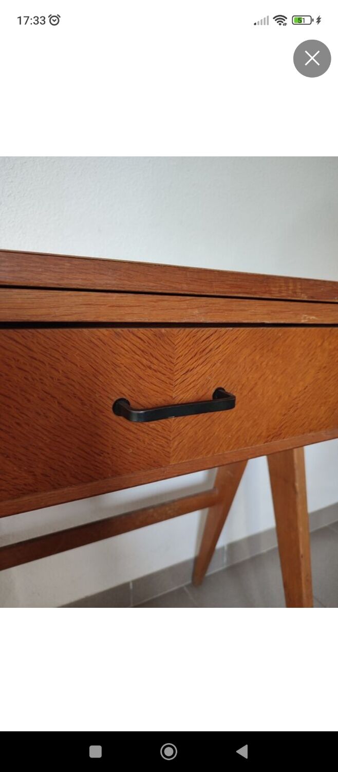 Vintage console desk with compass legs