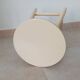Vintage artisanal turned wooden stool from the 70s