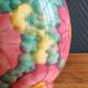 Vintage Floral Ceramic Vase - Large Barbotine Vase with Pink Flowers