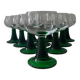 Series of 10 vintage stemmed glasses from the 70s