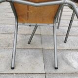 Set of three vintage school chairs