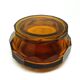 Art Deco bonbonniere, honey crystal, Moser, Czechoslovakia, 1930s