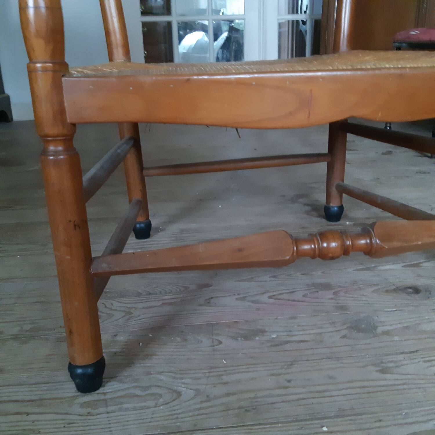 Large straw armchair