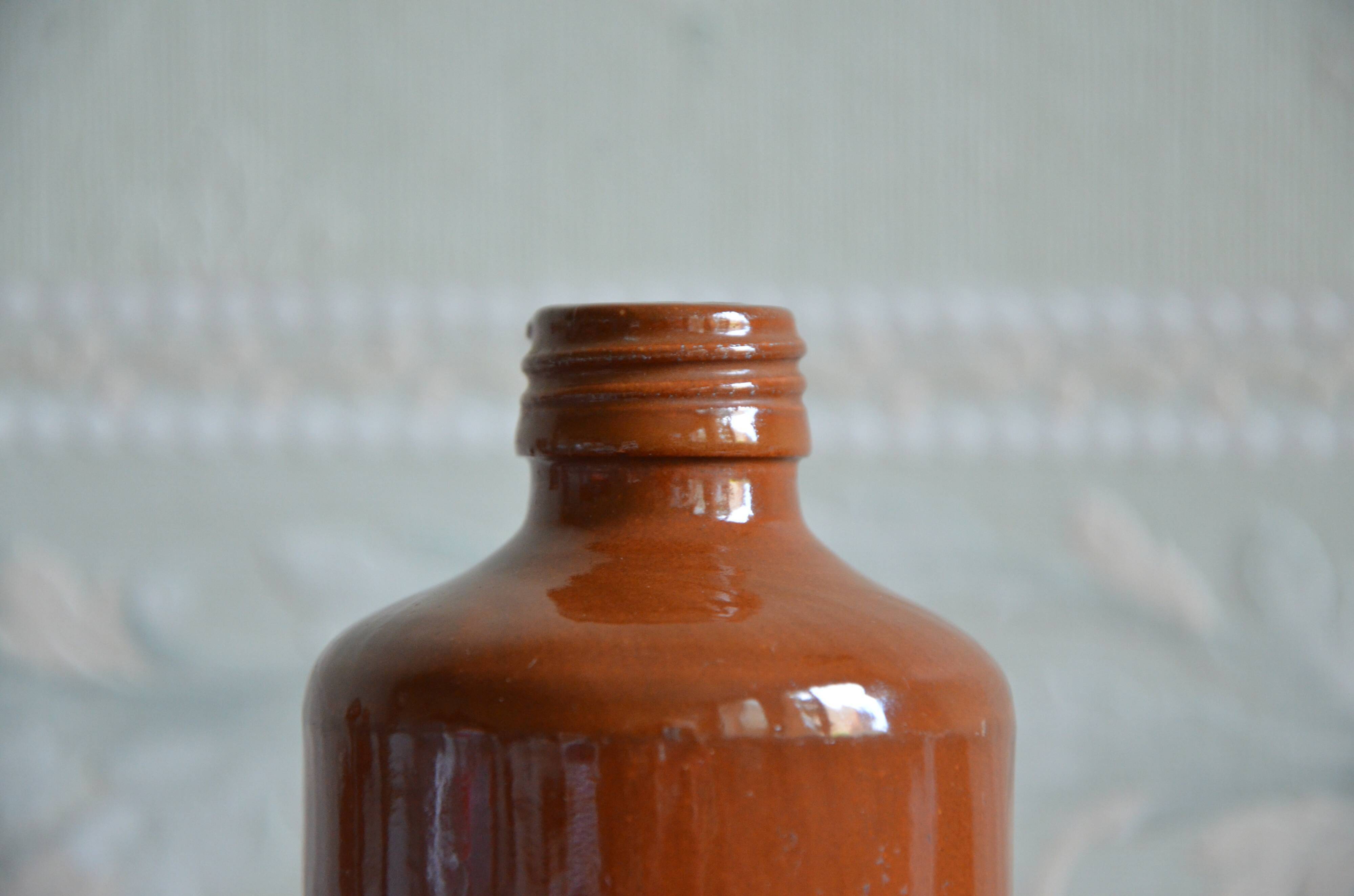 Glazed stoneware bottle