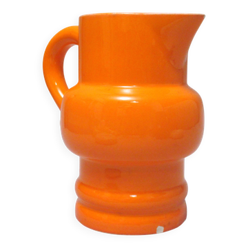 Orange pitcher St Clément 1960s
