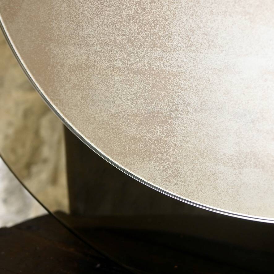 Large miroir rond à double couche par Veca, Italie, 1970s