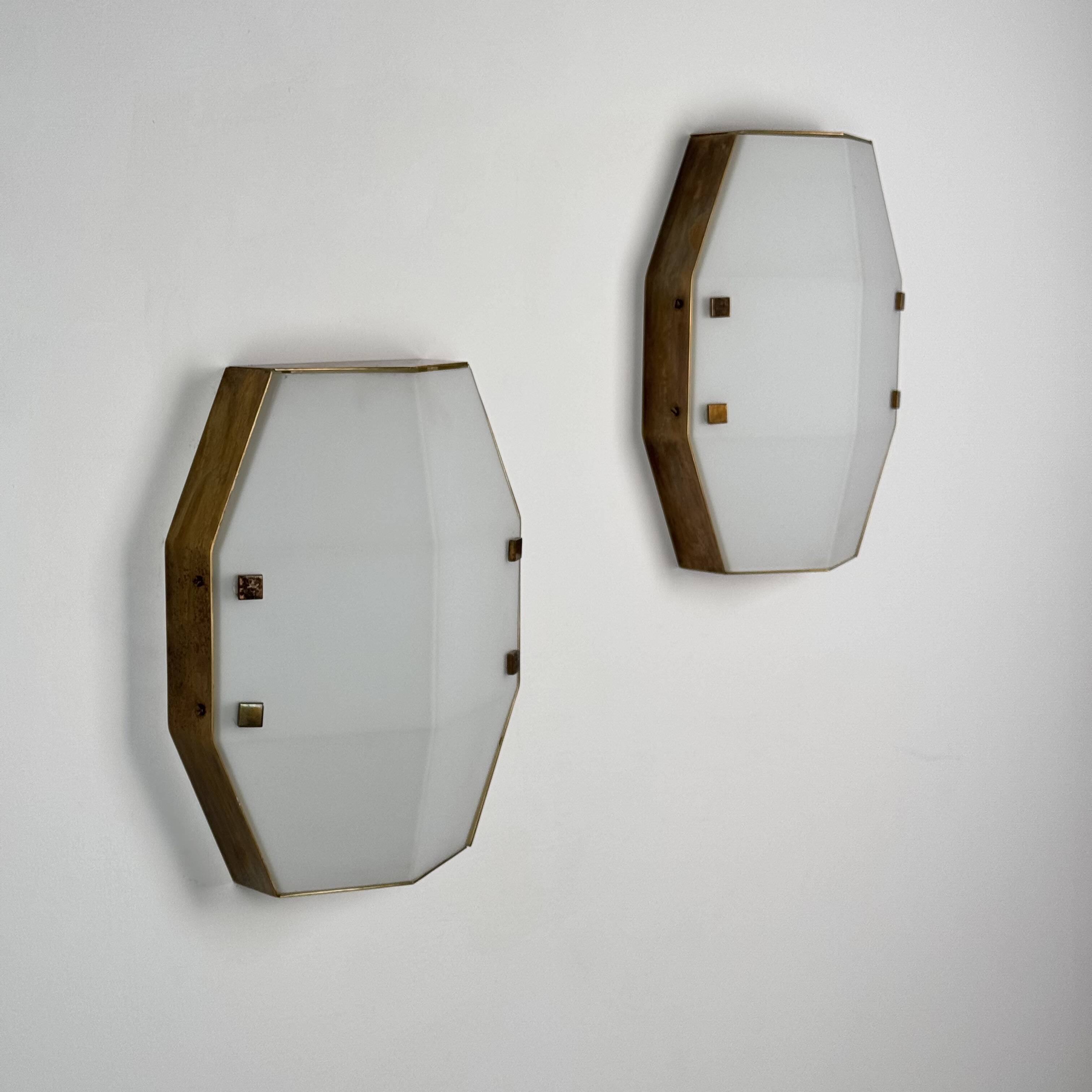 Pair of Rare Wall Sconces Mod. 12898 by Elio Monesi for Arredoluce, 1961