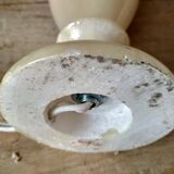 Old beige marbled stone lamp base - alabaster lamp